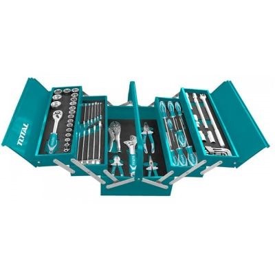 Caja de Herramientas Manuales de 59 Pcs INDUSTRIAL TOTAL