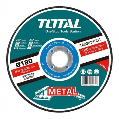 Disco Abrasivo de Desbaste para Metal 180 mm TOTAL