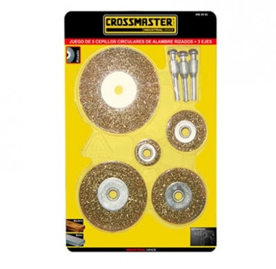 KIT 5 CEPILLOS ALAMBRE CIRCUL CROSS
