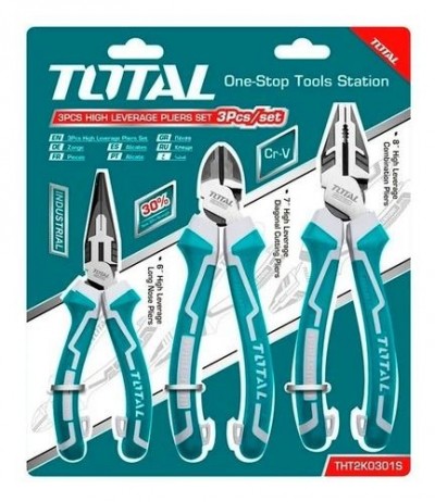 Kit de Tres Pinzas Alta Resistencia INDUSTRIAL TOTAL