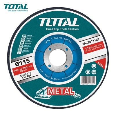 Set 10 Discos Abrasivos Corte de Metal 115 mm TOTAL