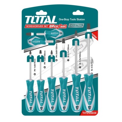 Set de 8 Destornilladores INDUSTRIAL TOTAL