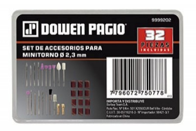 SET DE ACCESORIOS P/MINITORNO MANUAL D.PAGIO DE 32 PIEZAS