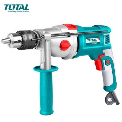 Taladro con Percutor 1050 w 16mm Reversible, Velocidad variable INDUSTRIAL TOTAL