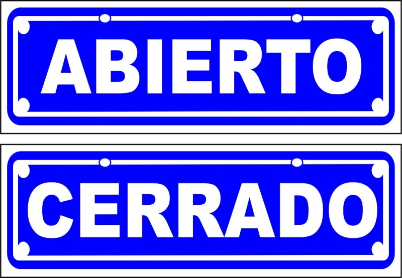 Cartel Abierto/Cerrado