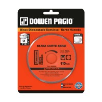 DISCO DIAMANTADO 110mm - CONTINUO - CORTE HUMEDO - DOWEN PAGIO