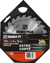 DOWEN PAGIO - DISCO DE SIERRA CIRCULAR 165 x 1.5 x 16 mm - 24 dientes