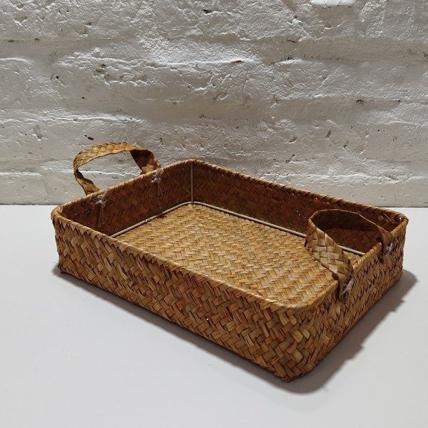 BANDEJA BAMBU RECTANGULAR CHICA 30X22X6CM