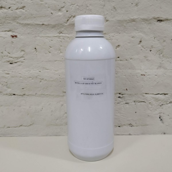 BOTELLA AP 1000CC ROSCA 45 PET BLANCO CON TAPA