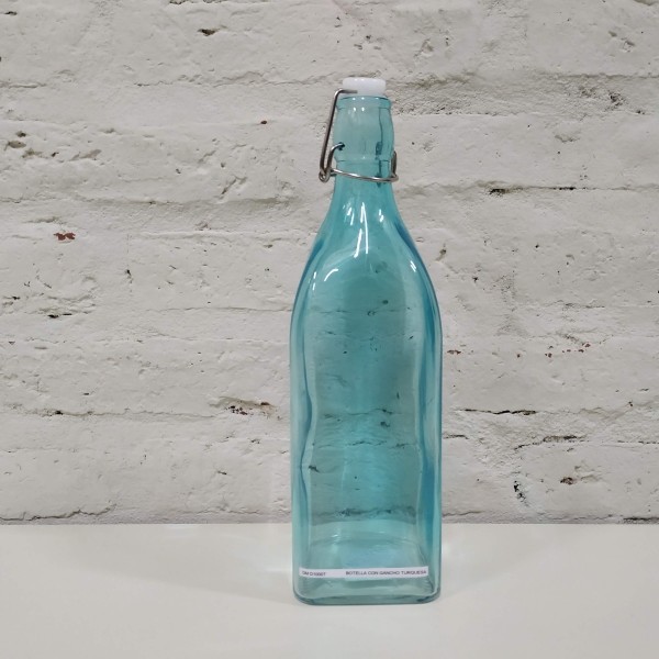 BOTELLA CON GANCHO TURQUESA