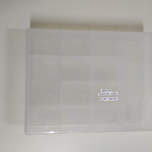 CAJA No 8X - 12 DIV - PP - 230x180x50mm