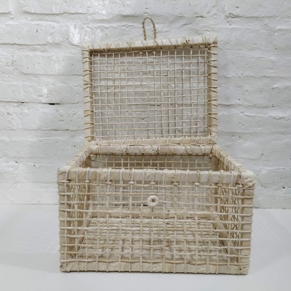 CAJA TEJIDA PALMA MEDIANA 33X26X23