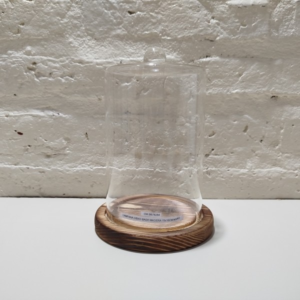 CAMPANA DEKO BASE MADERA 15X10CM MEDIA