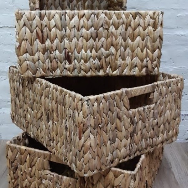 CANASTO TRENZA BANANO 44x36x20