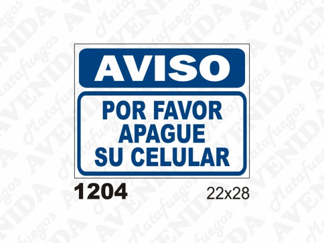 Cartel Aviso Por Favor Apague Su Celular Carteles Standard Portal De Compras De Productos En 8600