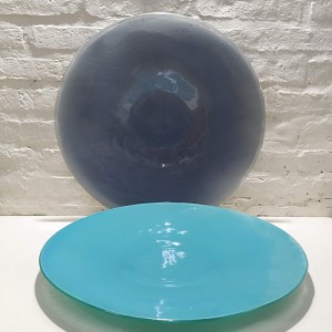 centro de mesa circular grande 48cm turquesa
