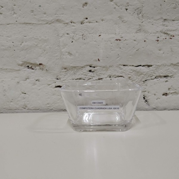 COMPOTERA CUADRADA LISA 10X10CM