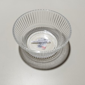 compotera rayada vidrio 11x6