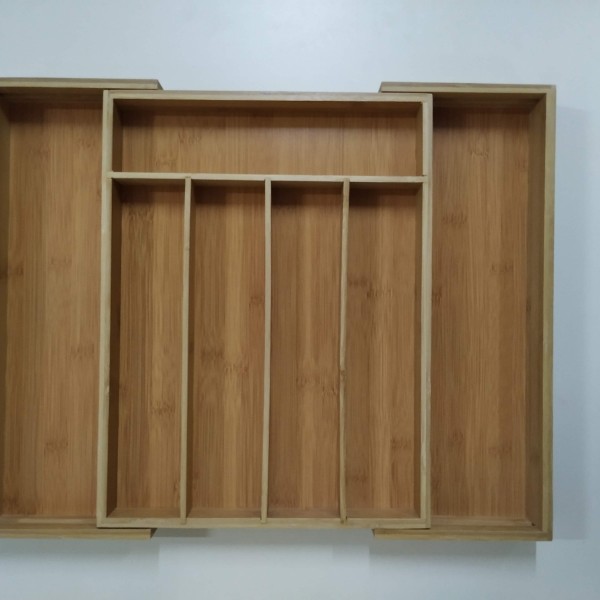 CUBERTERO EXTENSIBLE DE BAMBU 29X38X57