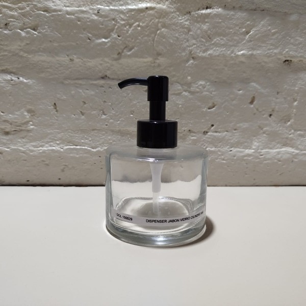 DISPENSER JABON VIDRIO CILINDRO 8x6