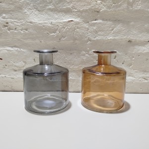 florero difusor liso caramelo humo 9x12