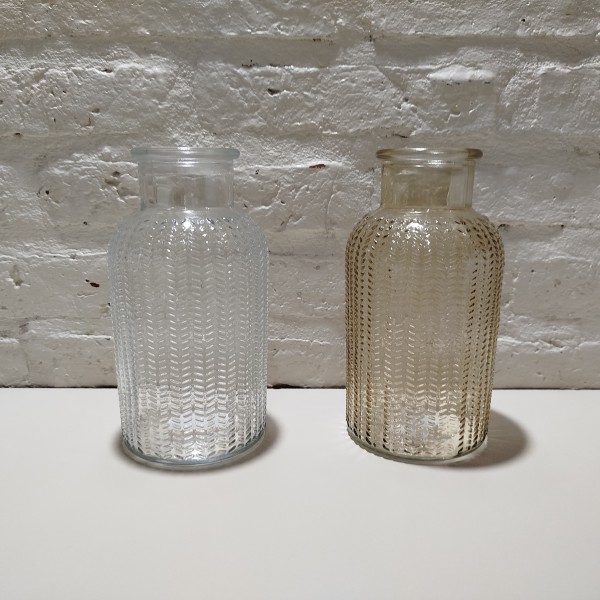 FLORERO ESPIGA CHAMPAGNE CRISTAL 10X20