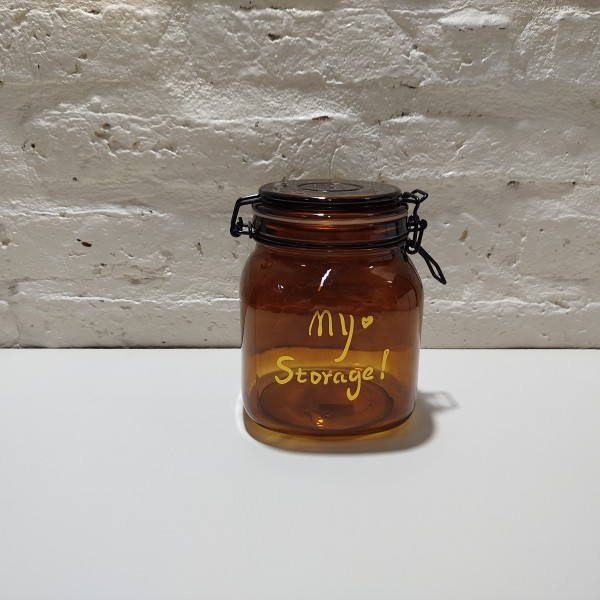 FRASCO AMBAR TAPA GANCHO 1000ML