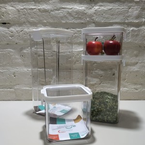 frasco dual clip 1300ml acrilico 10x11x18