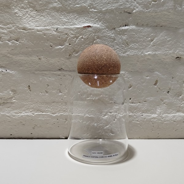 FRASCO ESFERA CORCHO 450ML 9X16CM