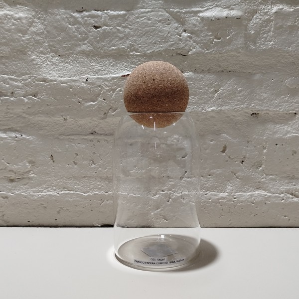 FRASCO ESFERA CORCHO 750ML 9X20CM