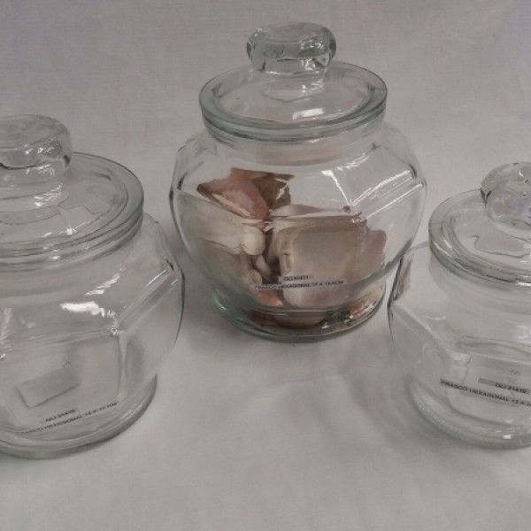 FRASCO HEXAGONAL 13X14,5 CM 570ML
