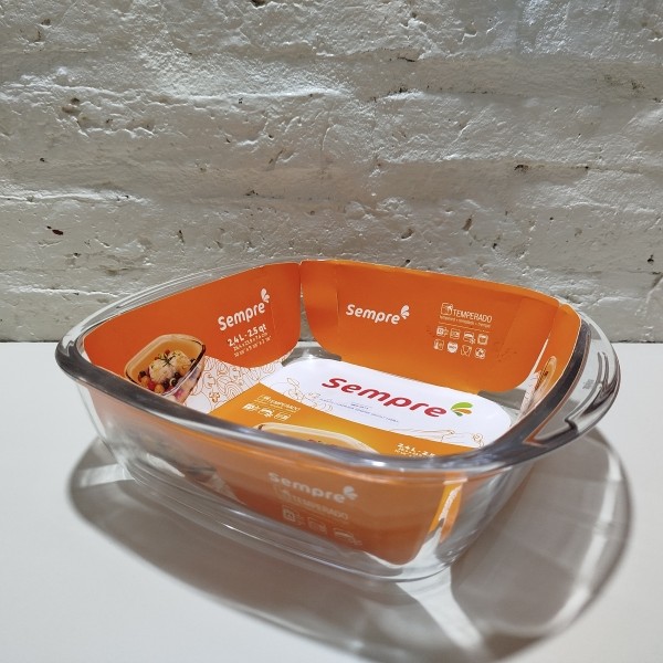 FUENTE CUADRADA SEMPRE 26x24x7 2400ML