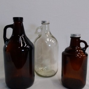growler vidrio 1900ml boca rosca 35 sin tapa caramelo