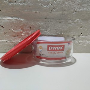 hermetico vidrio tapa roja redondo 11x5 470cc