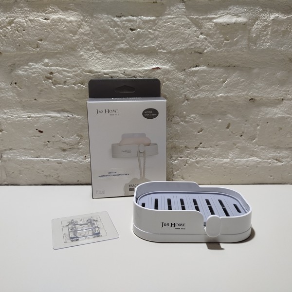 JABONERA AUTOADHESIVA BLANCA 9X13X3