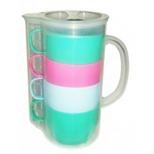 jarra porta 4 tazas plastico