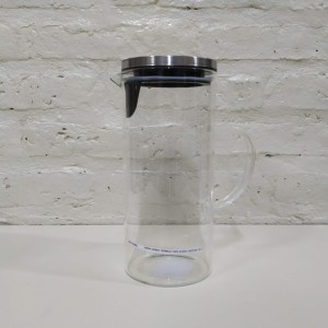 jarra vidrio termica tapa acero 10x22cm 13lt