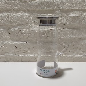 jarra vidrio termico conica tapa acero 1200ml