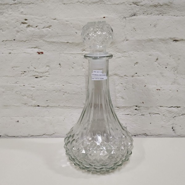 LICORERA REDONDA CON TAPON 850ML