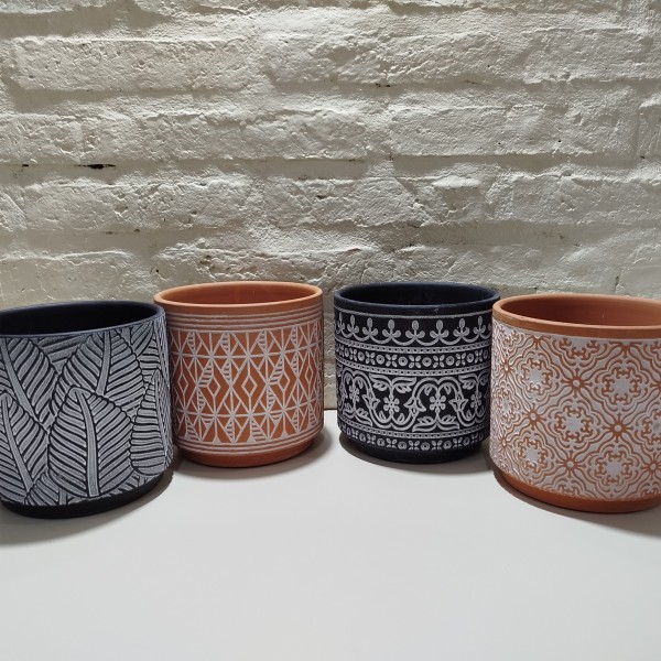 MACETA CERAMICA CILINDRICA 16X15CM