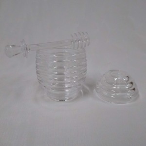 mielera rayada con palito acrilico