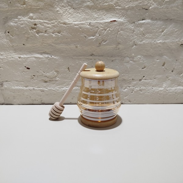 MIELERA RAYADA TAPA MADERA