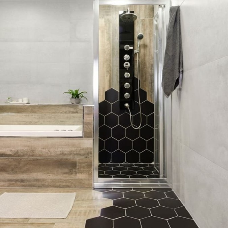 PANEL DUCHA NEGRO