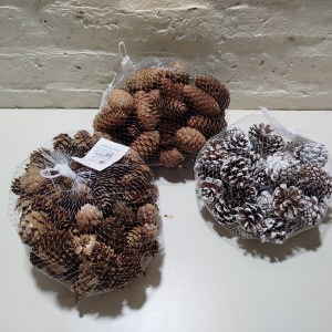 pinas naturales 6cm 250gr nieve