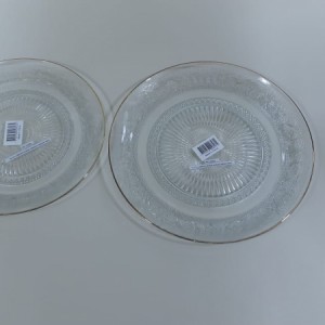 plato labrado borde dorado grande 29cm