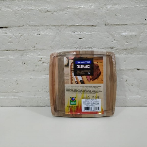 PLATO MADERA CUADRADO TRAMONTINA 21x21CM