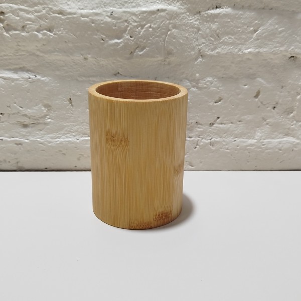 PORTA UTENSILLOS BAMBU REDONDO 10X12