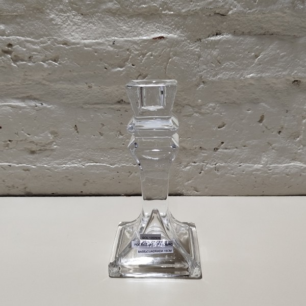 PORTAVELA CANDELABRO BASE CUADRADA 15CM
