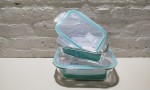 SET 2 CONTENEDORES RECTANGULAR CON TAPA 1000ML 20X15X6 Y 2300ML 25X20X8CM, QUIERO ENVASES, Venado Tuerto