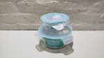 SET 2 CONTENEDORES REDONDO CON TAPA 400ML 13X5 Y 950ML 15X6CM, QUIERO ENVASES, Venado Tuerto